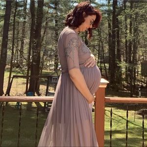 Grey Embroiderer Dress